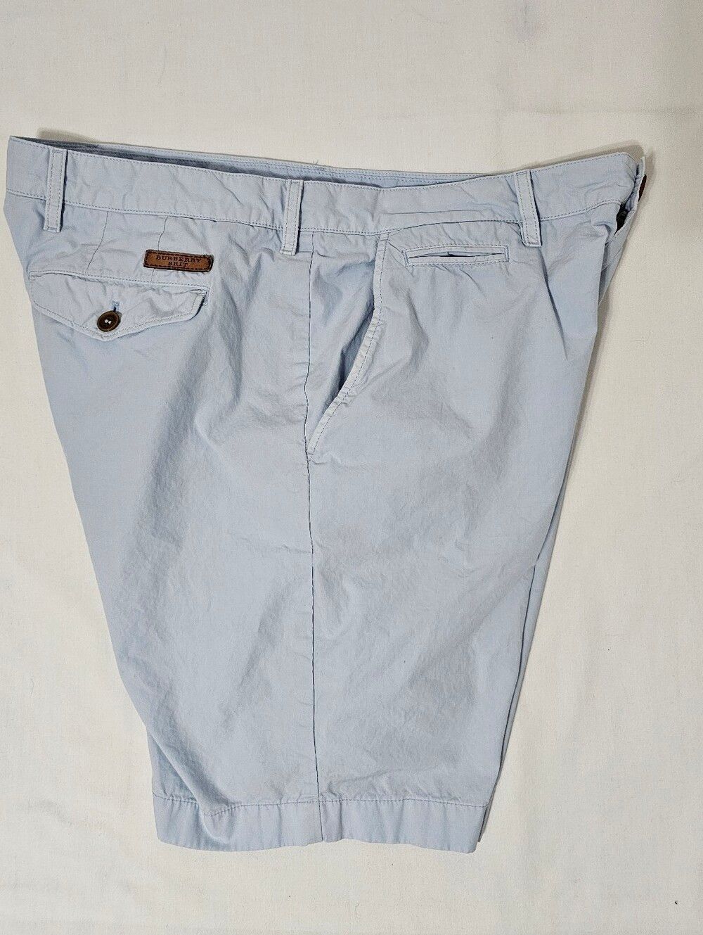 Burberry Brit Light Blue Cotton Chino Shorts Men's 40 Luxe Designer Casual Prepp - Picture 2 of 13